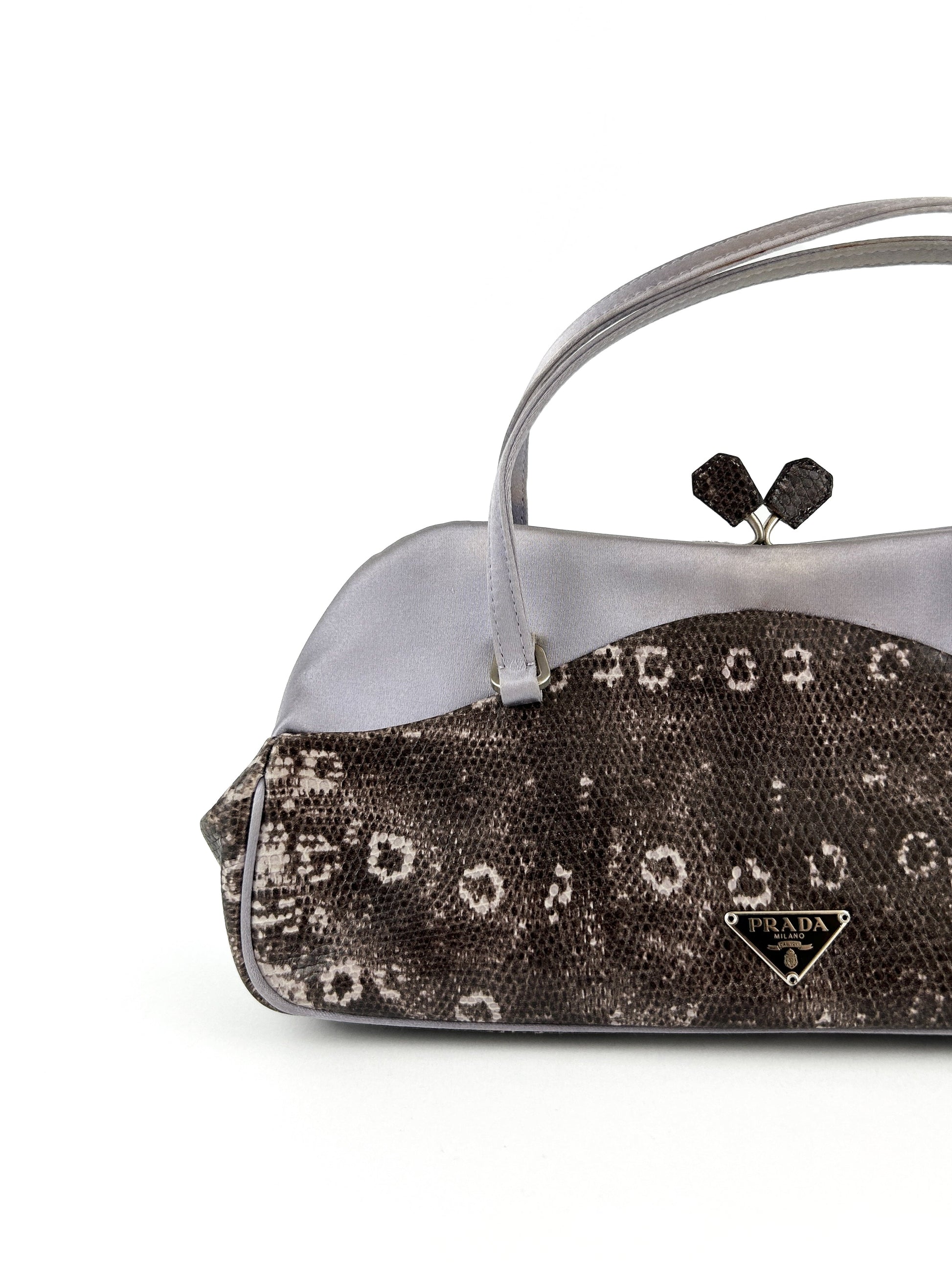 Prada Milano Python Clip Handbag