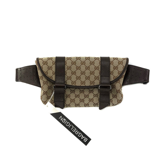 Gucci Monogram Leather Canvas Shoulder Bag
