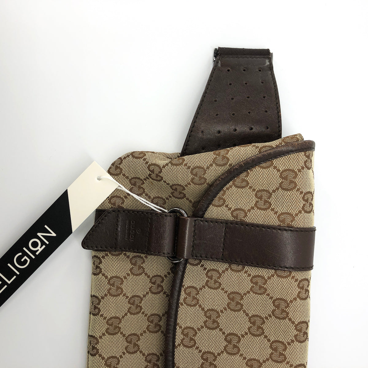 Gucci Monogram Leather Canvas Shoulder Bag