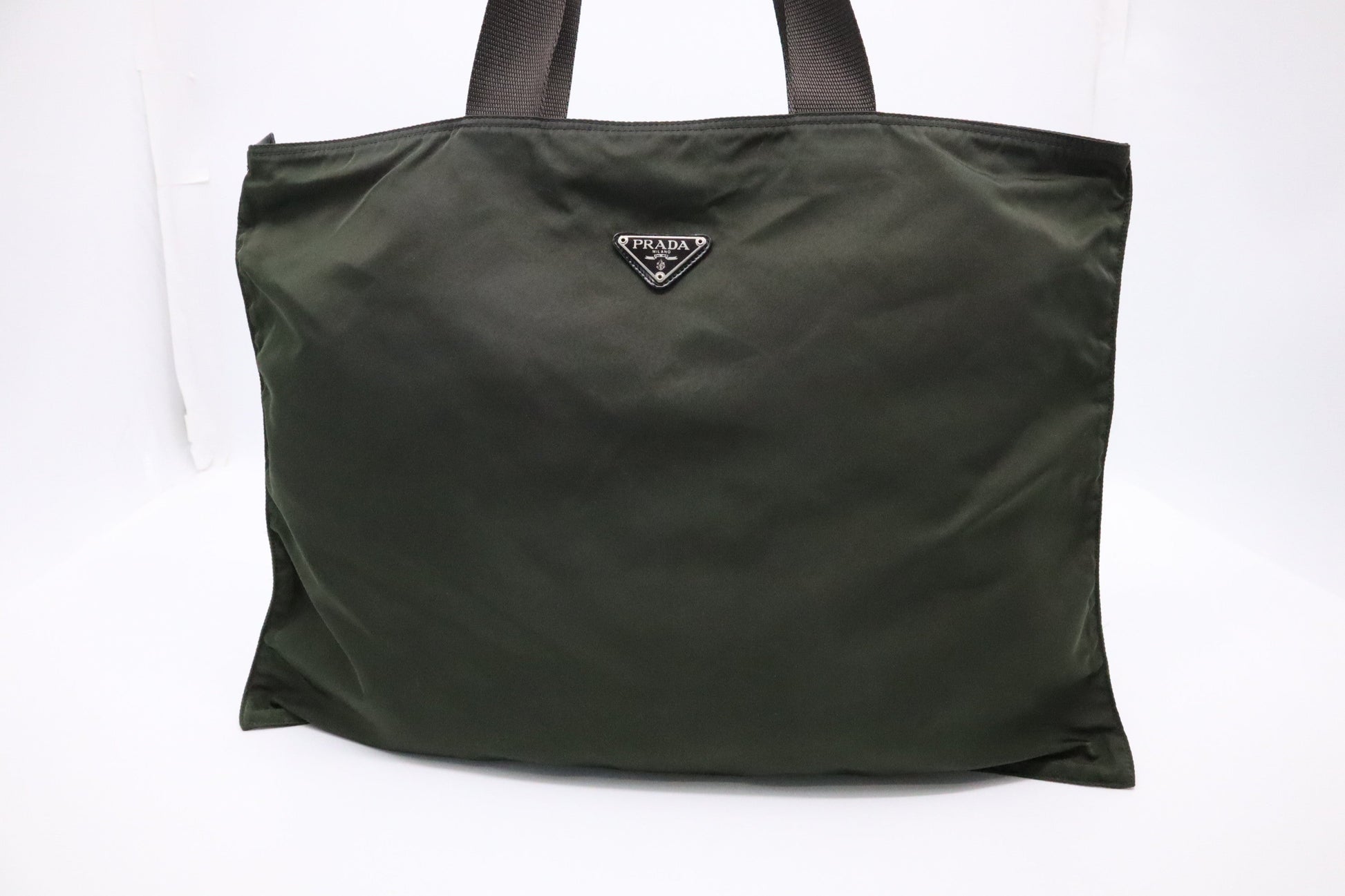 Prada Tote in Dark Green Nylon