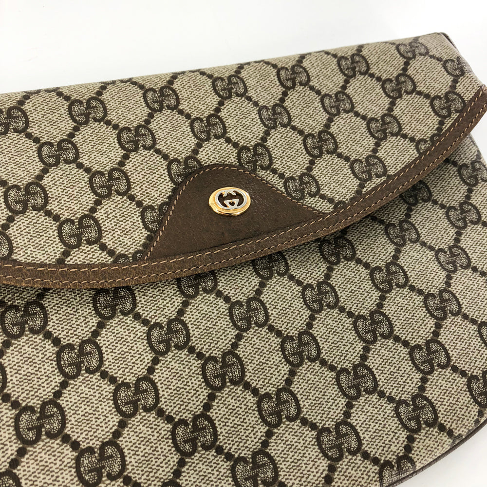 Gucci Monogram Leather Canvas Tote