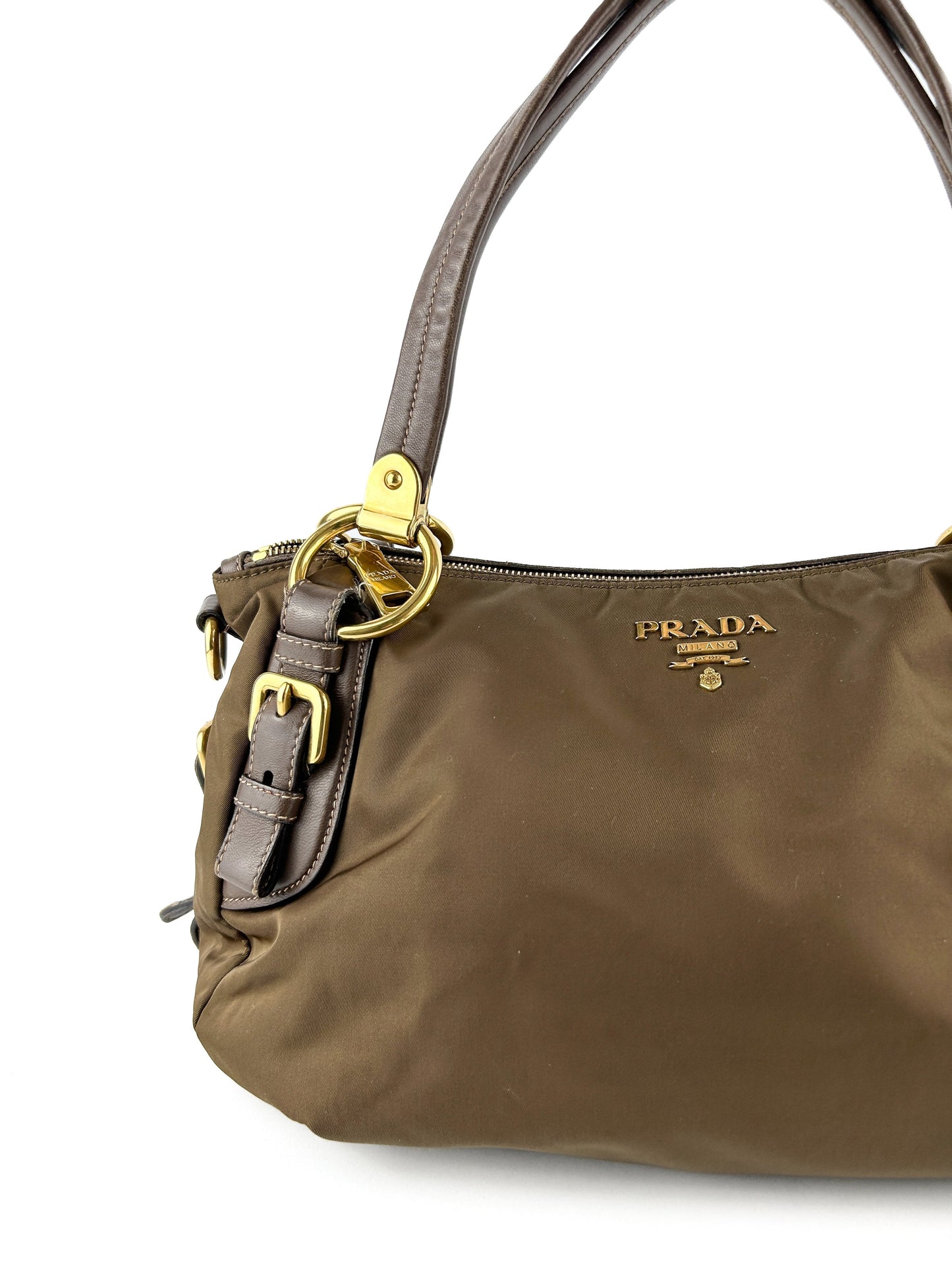 Prada Nylon Brown Shoulder Bag & Crossbody Bag