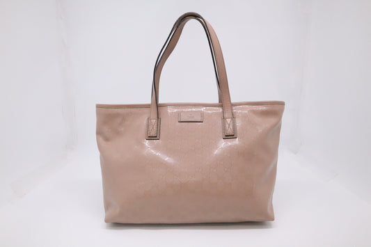 Gucci Inprime Tote in Pink Coated Canvas