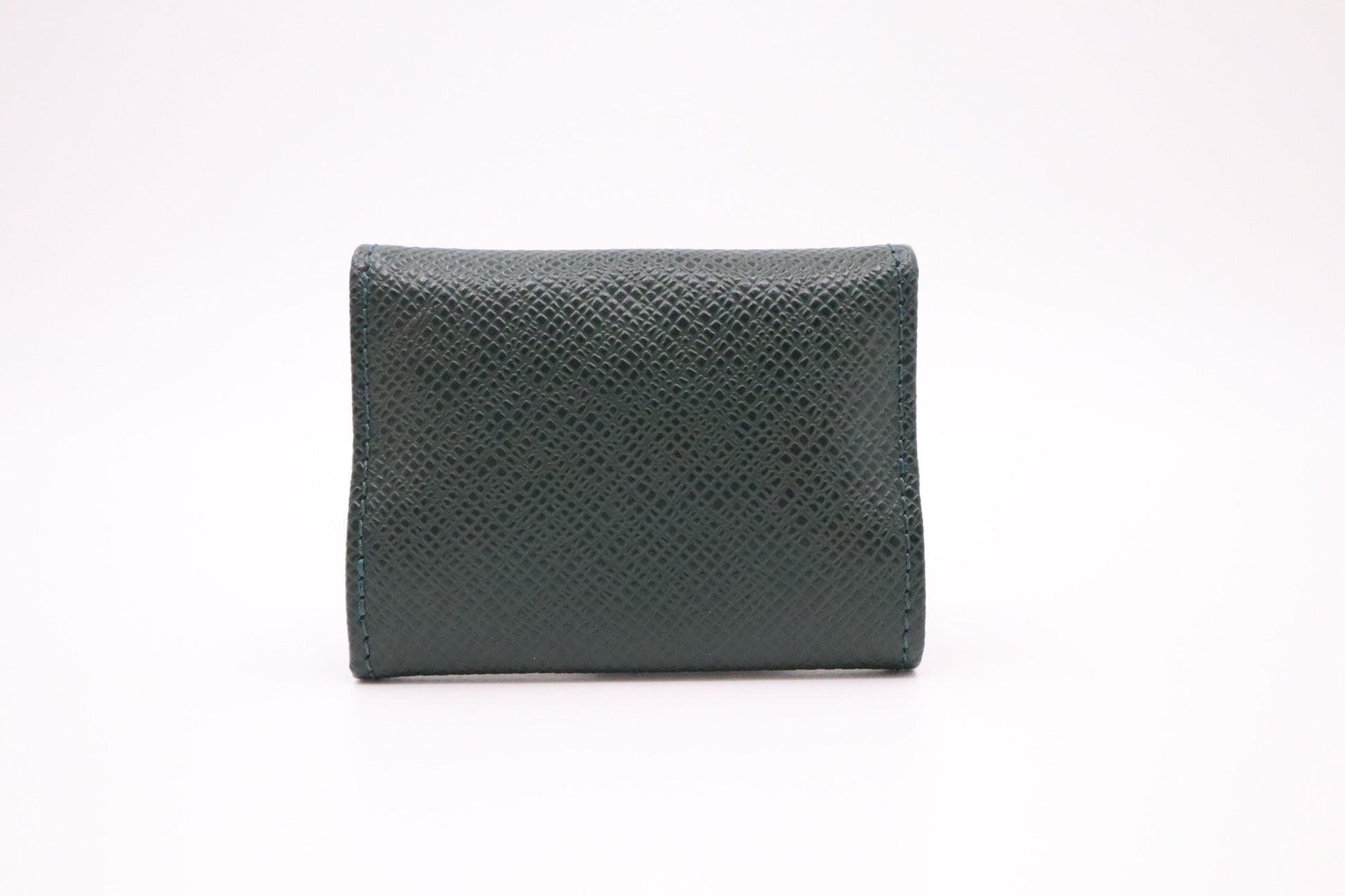 Louis Vuitton Cuff Links with Green Taiga Leather Case
