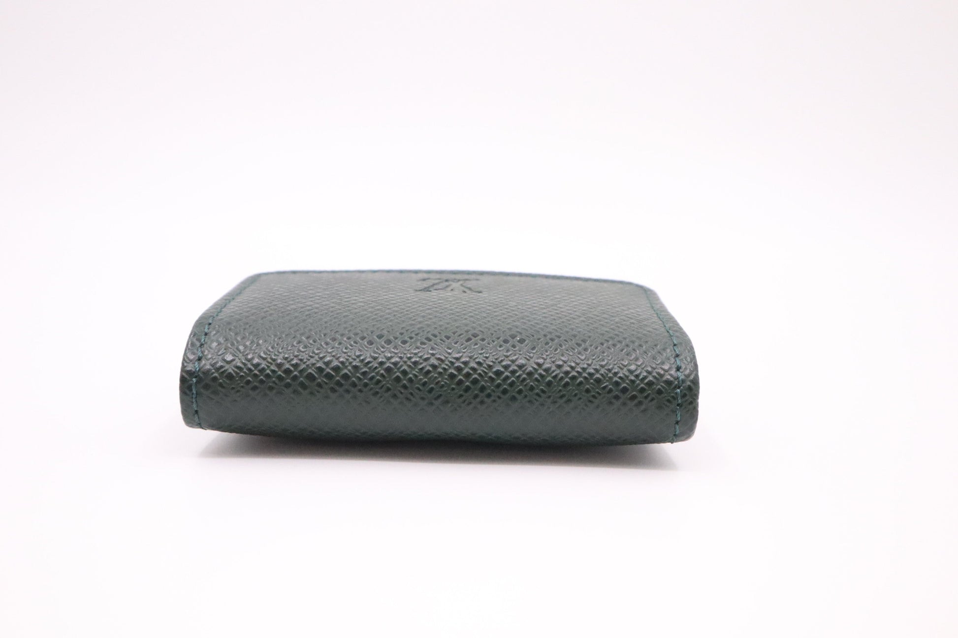 Louis Vuitton Cuff Links with Green Taiga Leather Case