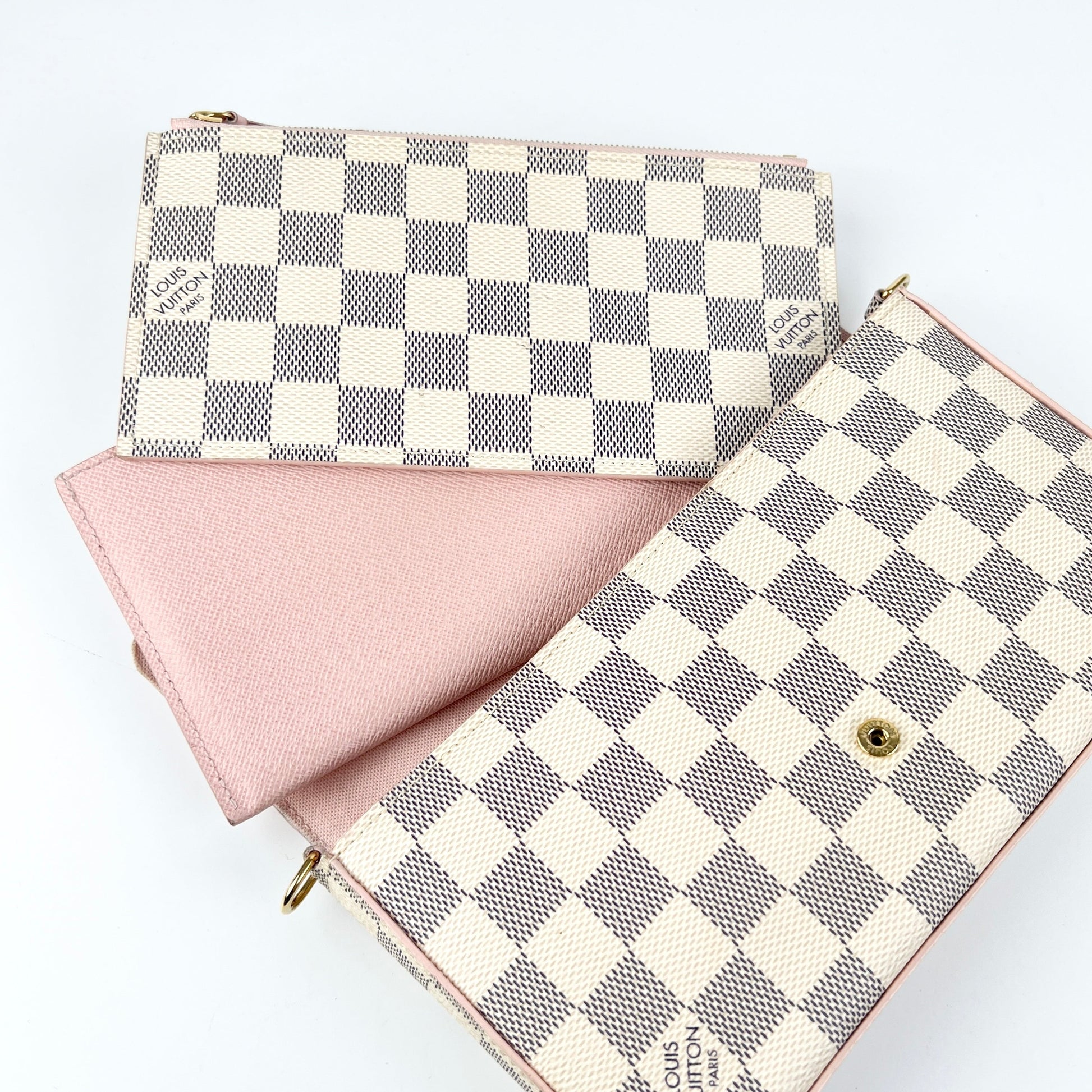 Louis Vuitton Felicie Pochette Damier Azur Pink