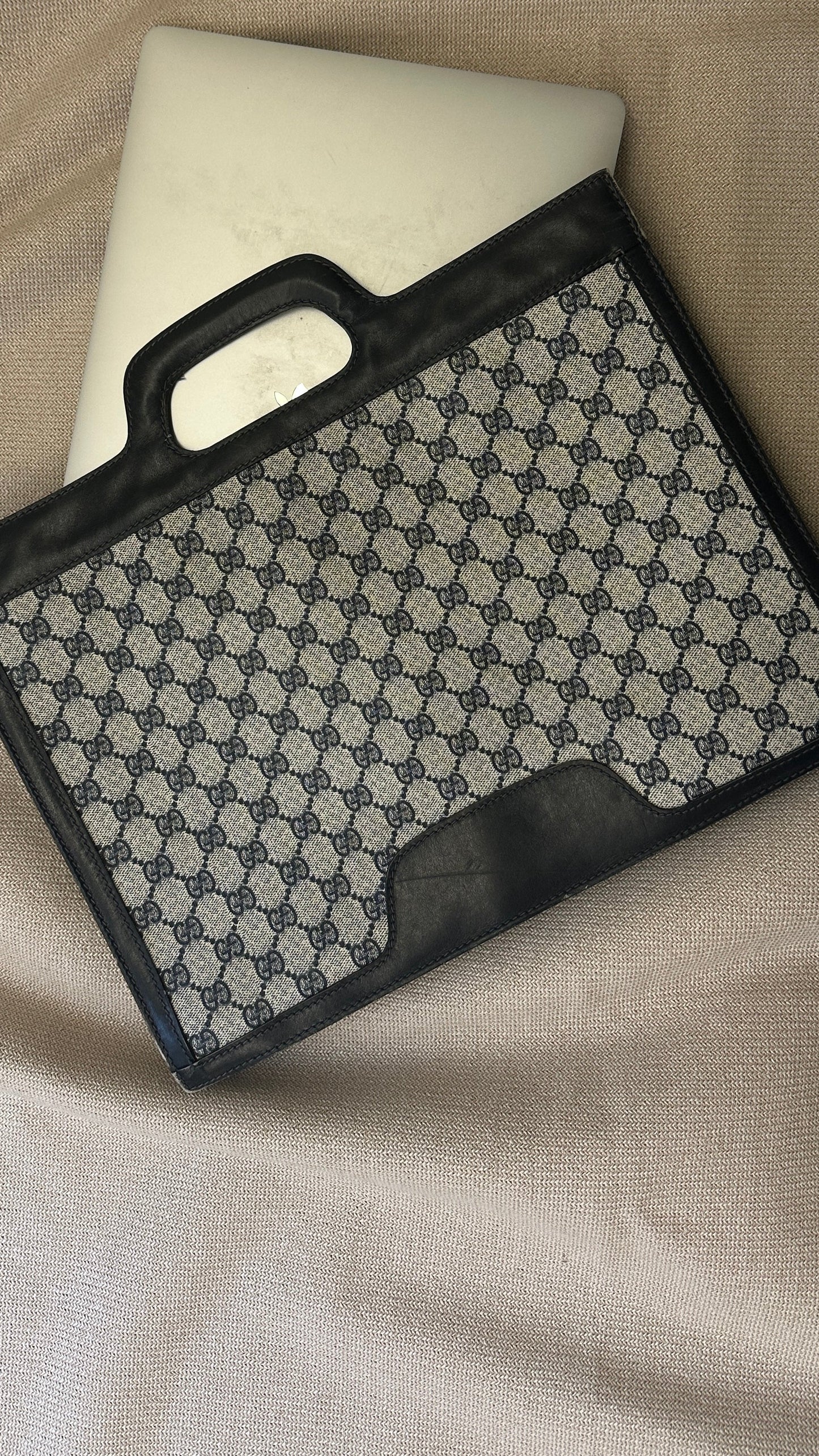 GUCCI Top Handle Business Tote Supreme Blue