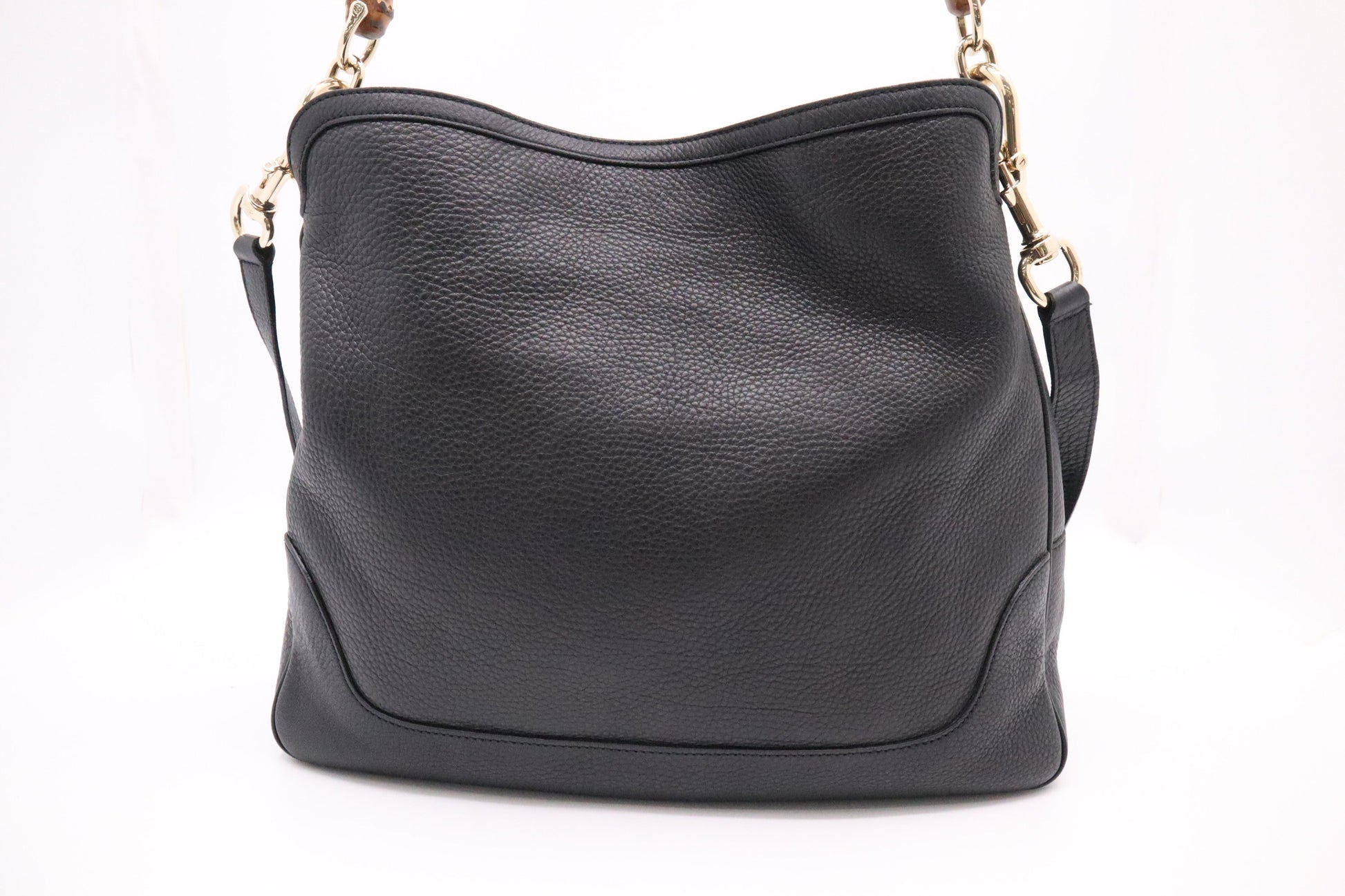 Gucci Bamboo 2-Way Tote in Black Leather
