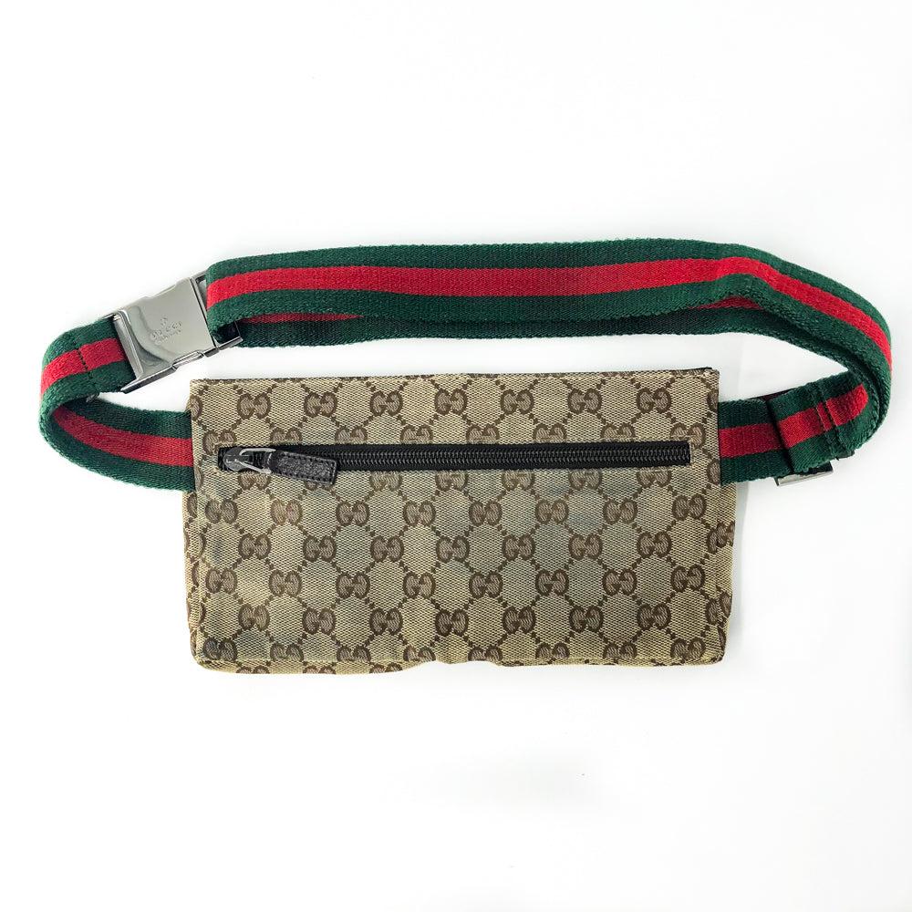 Gucci Monogram Leather Canvas Shoulder Bag