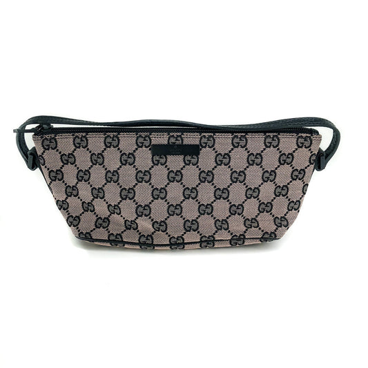 Gucci Monogram Leather Canvas Shoulder Bag