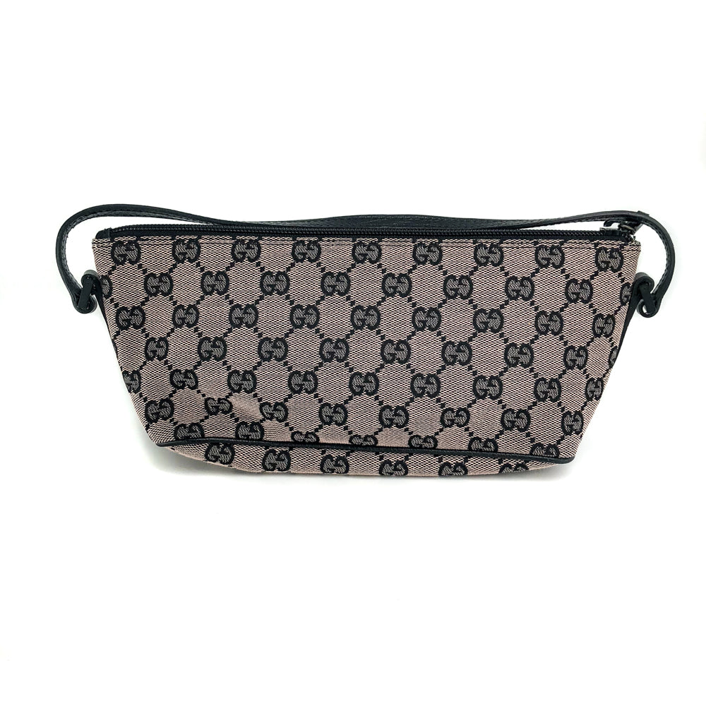 Gucci Monogram Leather Canvas Shoulder Bag