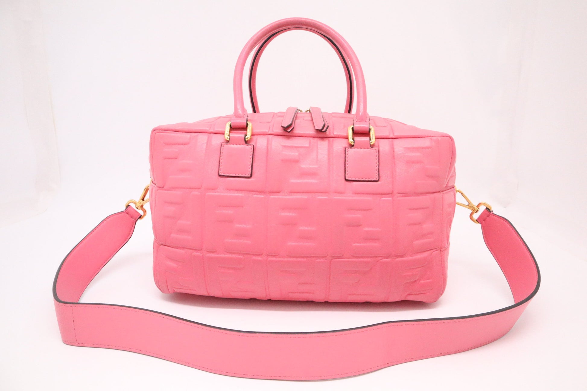 Fendi Boston Bag in Pink Leather