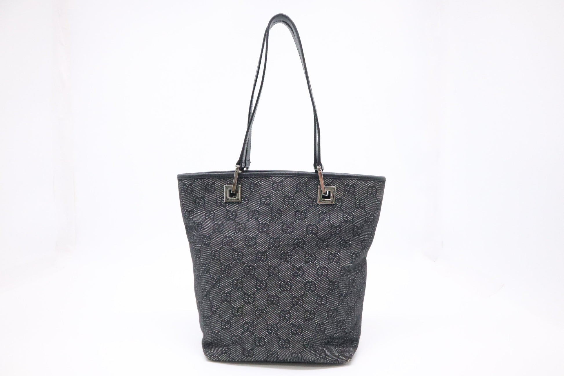 Gucci Mini Bucket Bag in Grey Canvas