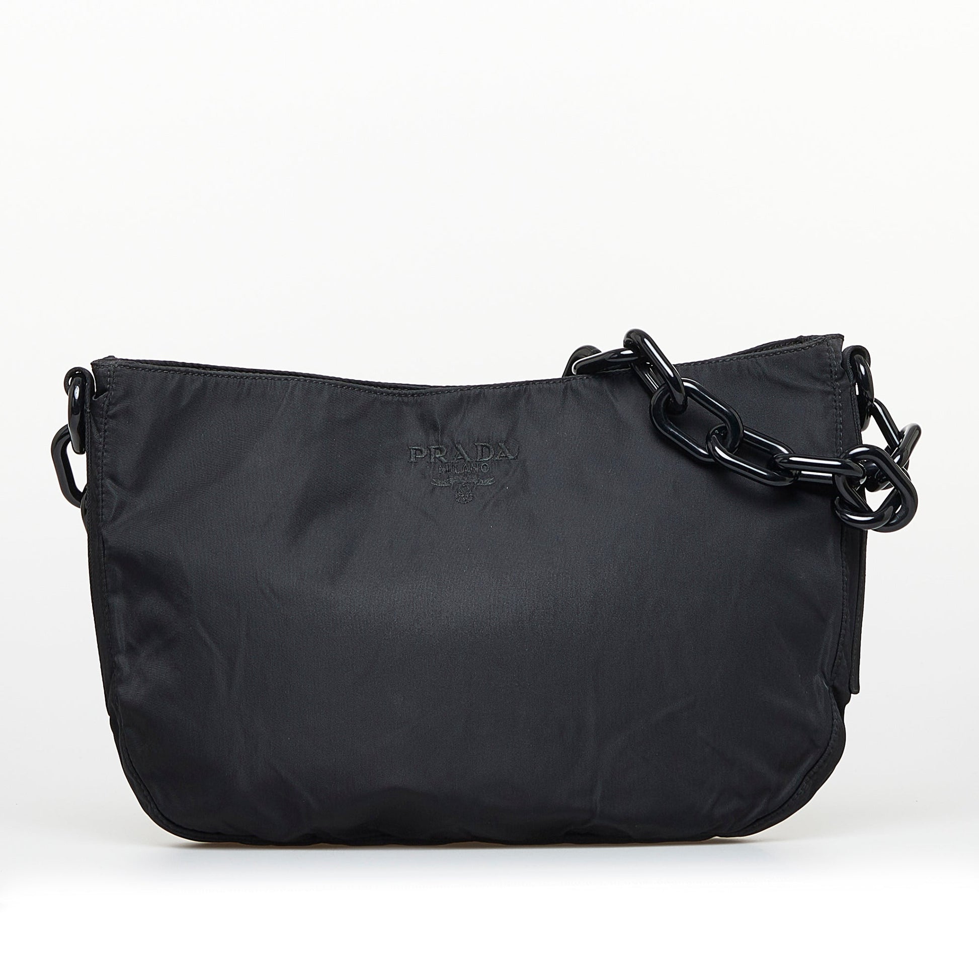 Prada Tessuto Swing Black Nylon Luxury Handbag