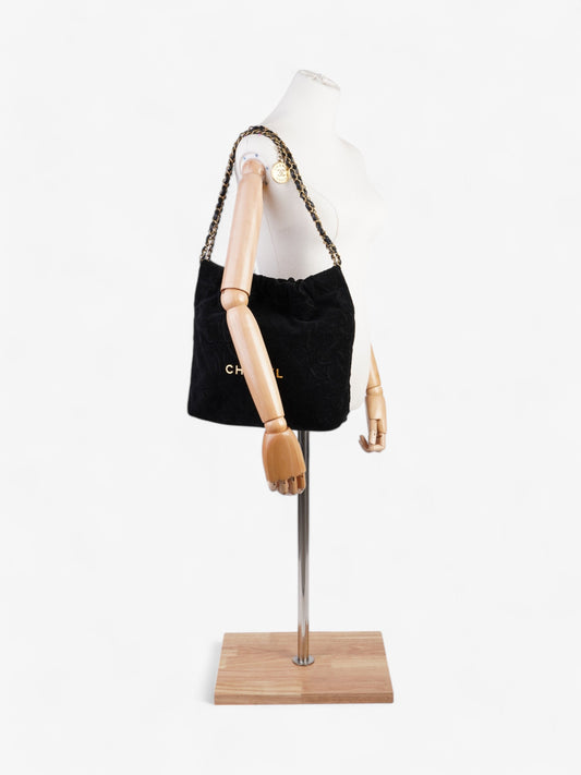 Chanel 22 Chain Black Denim Medium