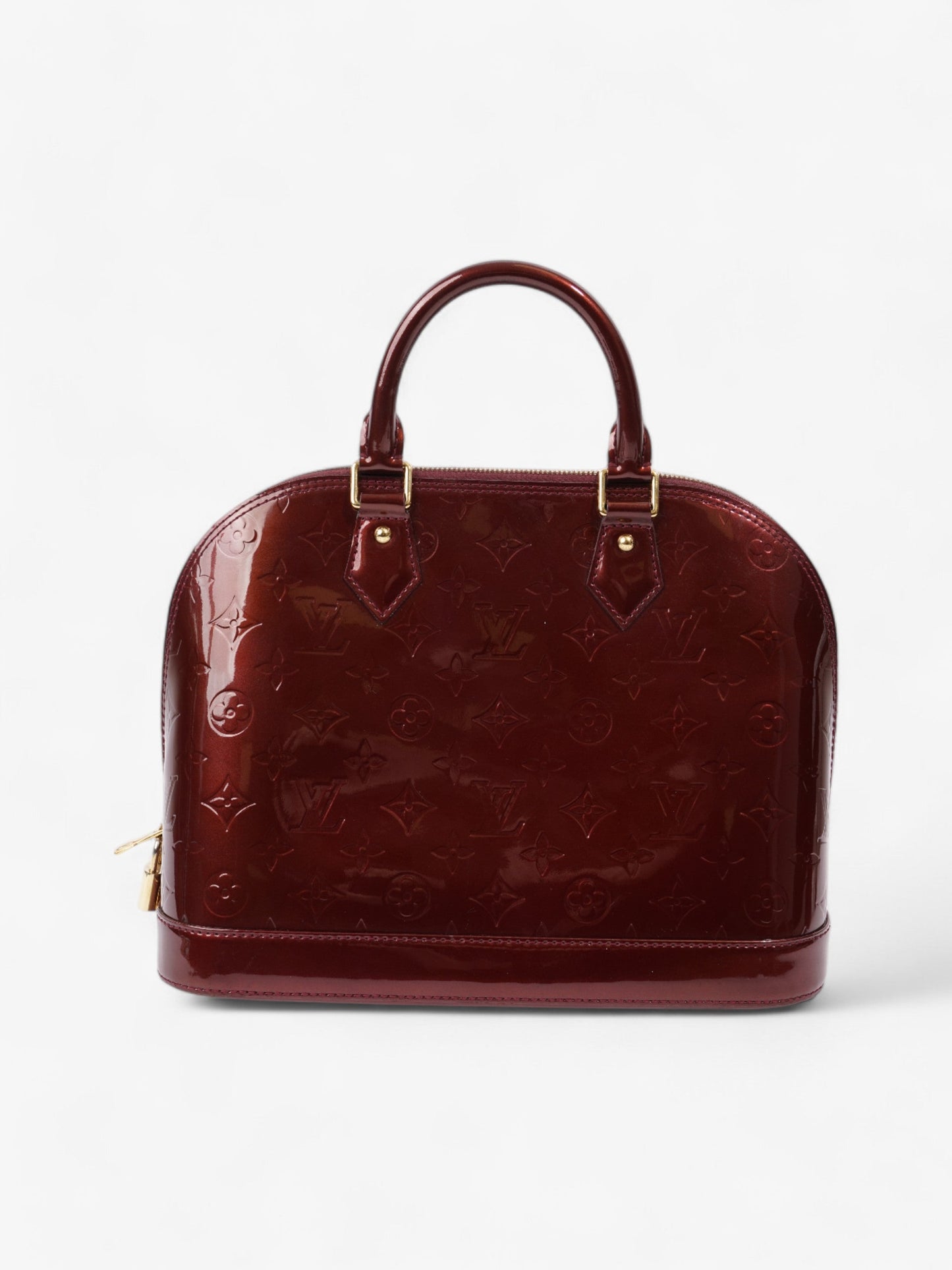 Louis Vuitton Alma Monogram Vernis / Amarante Vernis Leather PM