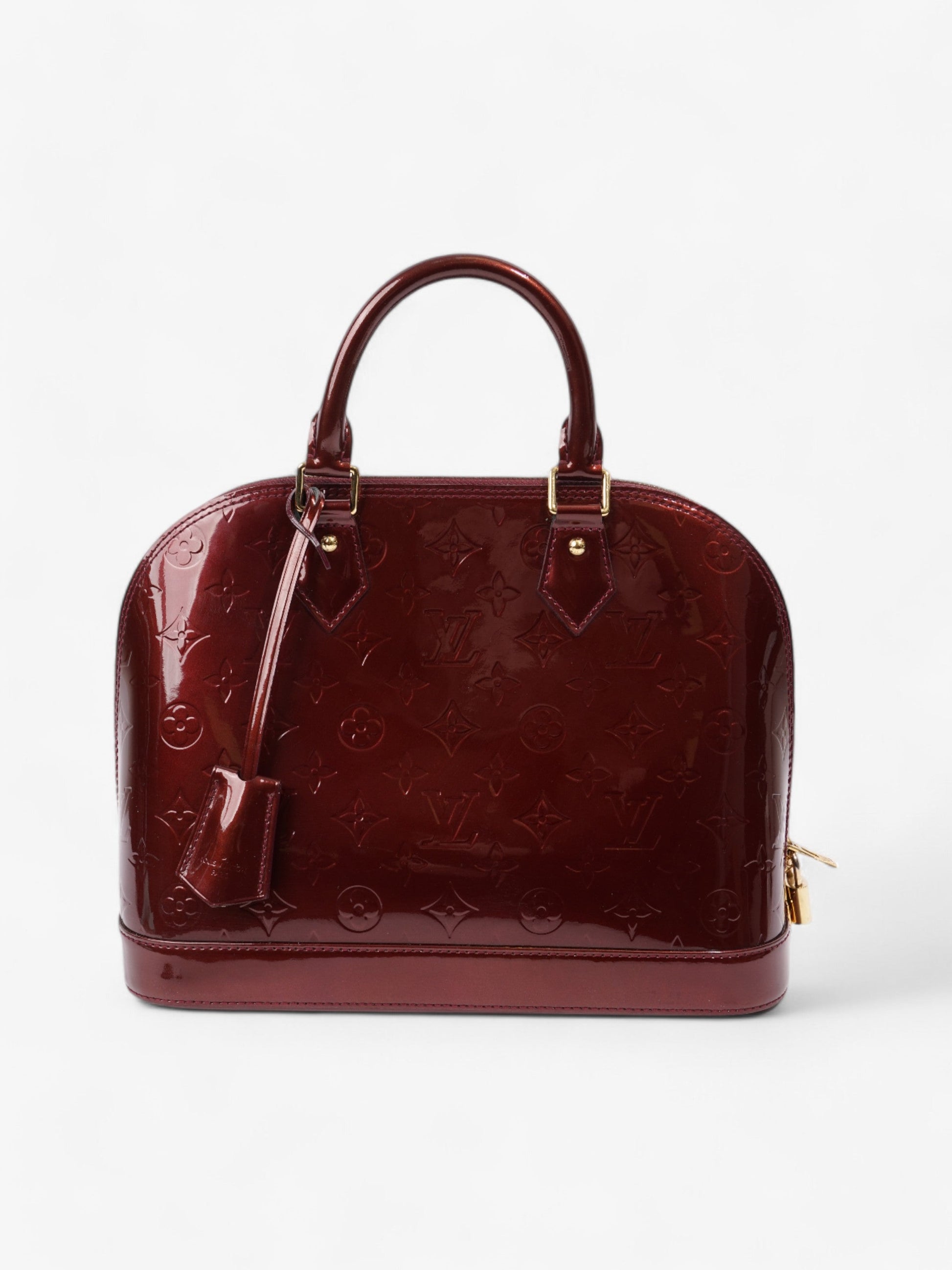 Louis Vuitton Alma Monogram Vernis / Amarante Vernis Leather PM
