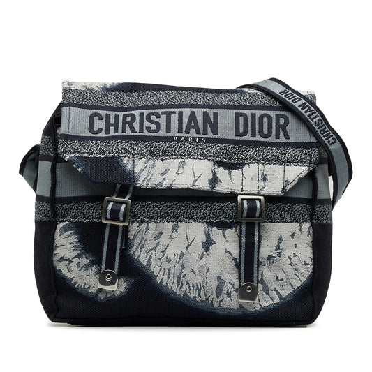 Blue Dior Tie Dye Diorcamp Messenger Bag