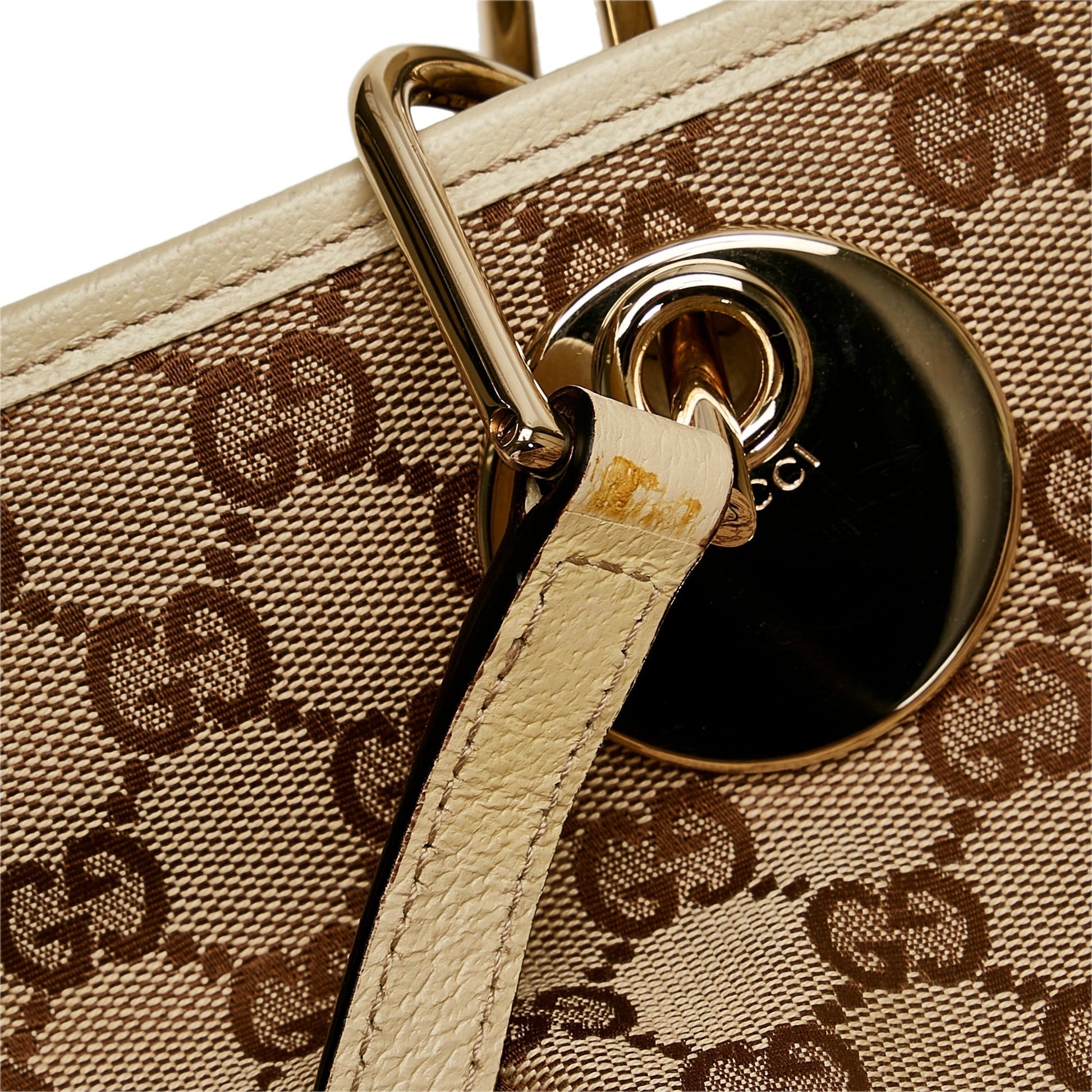 Gucci Leather Canvas Tote Style 40