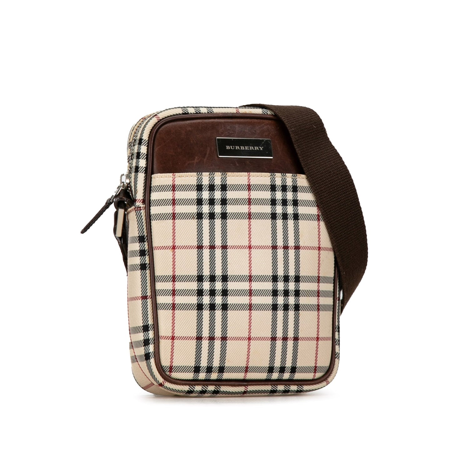 Burberry Ho Check Canvas Crossbody Crossbody Bag