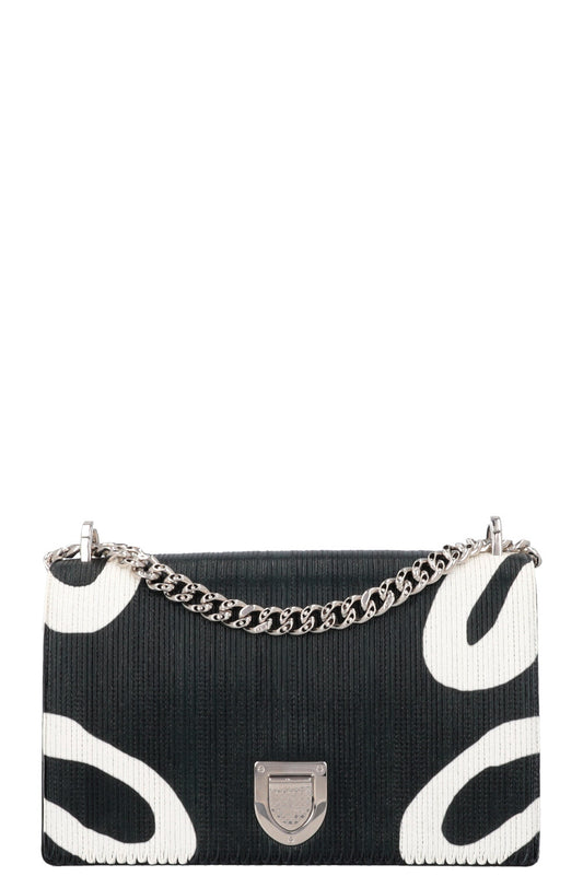 CHRISTIAN DIOR Printed Patchwork Diorama Medium Crossbody Bag