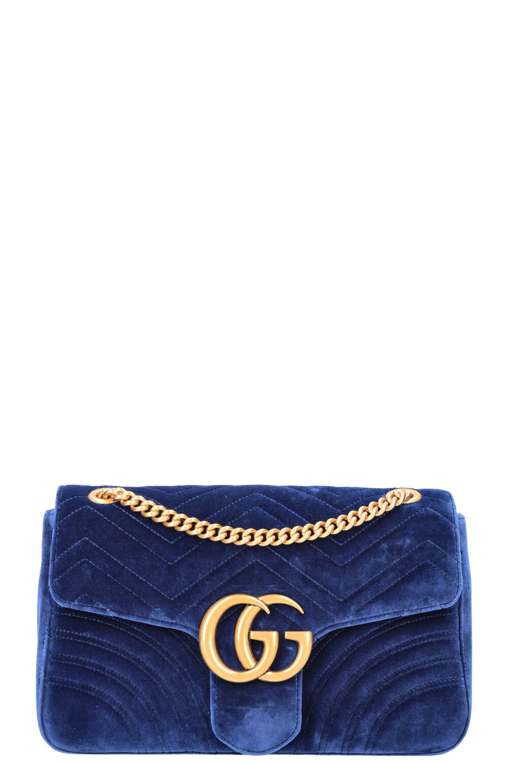 GUCCI Marmont Bag Medium Velvet Blue