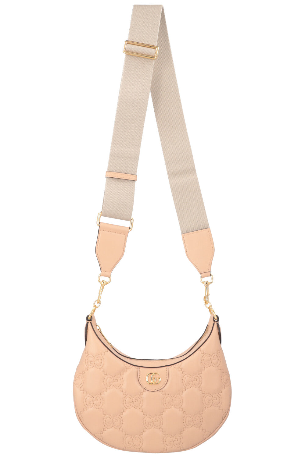 GUCCI Half Moon MetelassÃ© Bag Powder Rose