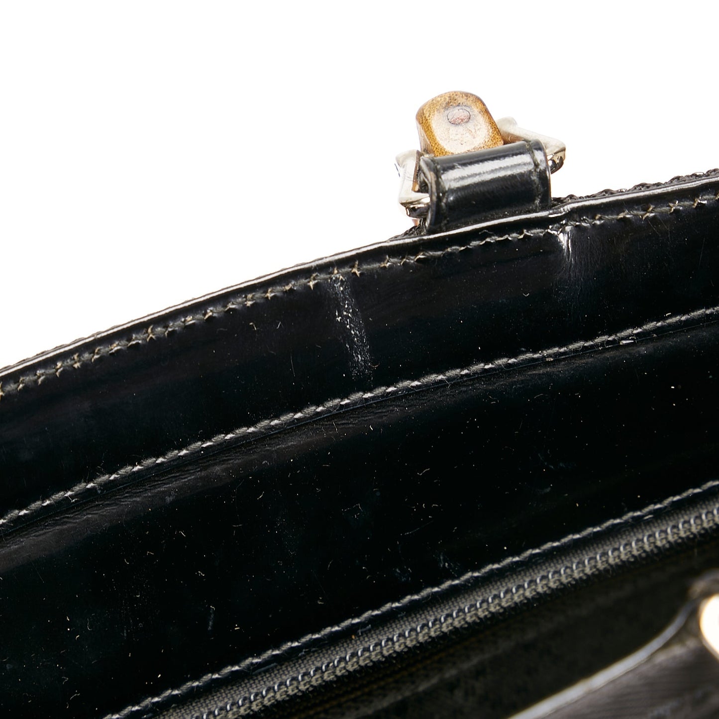 Gucci Bamboo Leather Canvas Shoulder Bag Style 7