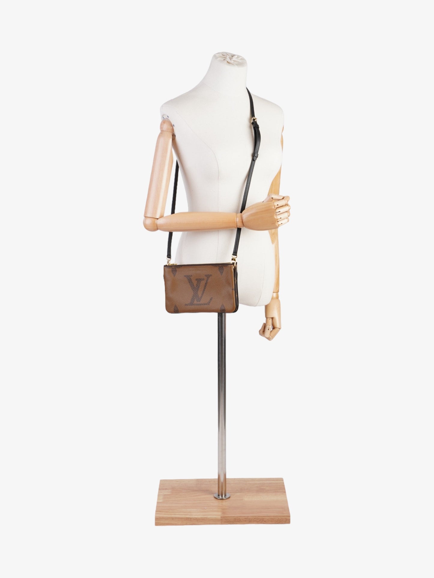 Louis Vuitton Double Zip Pochette Monogram Coated Canvas