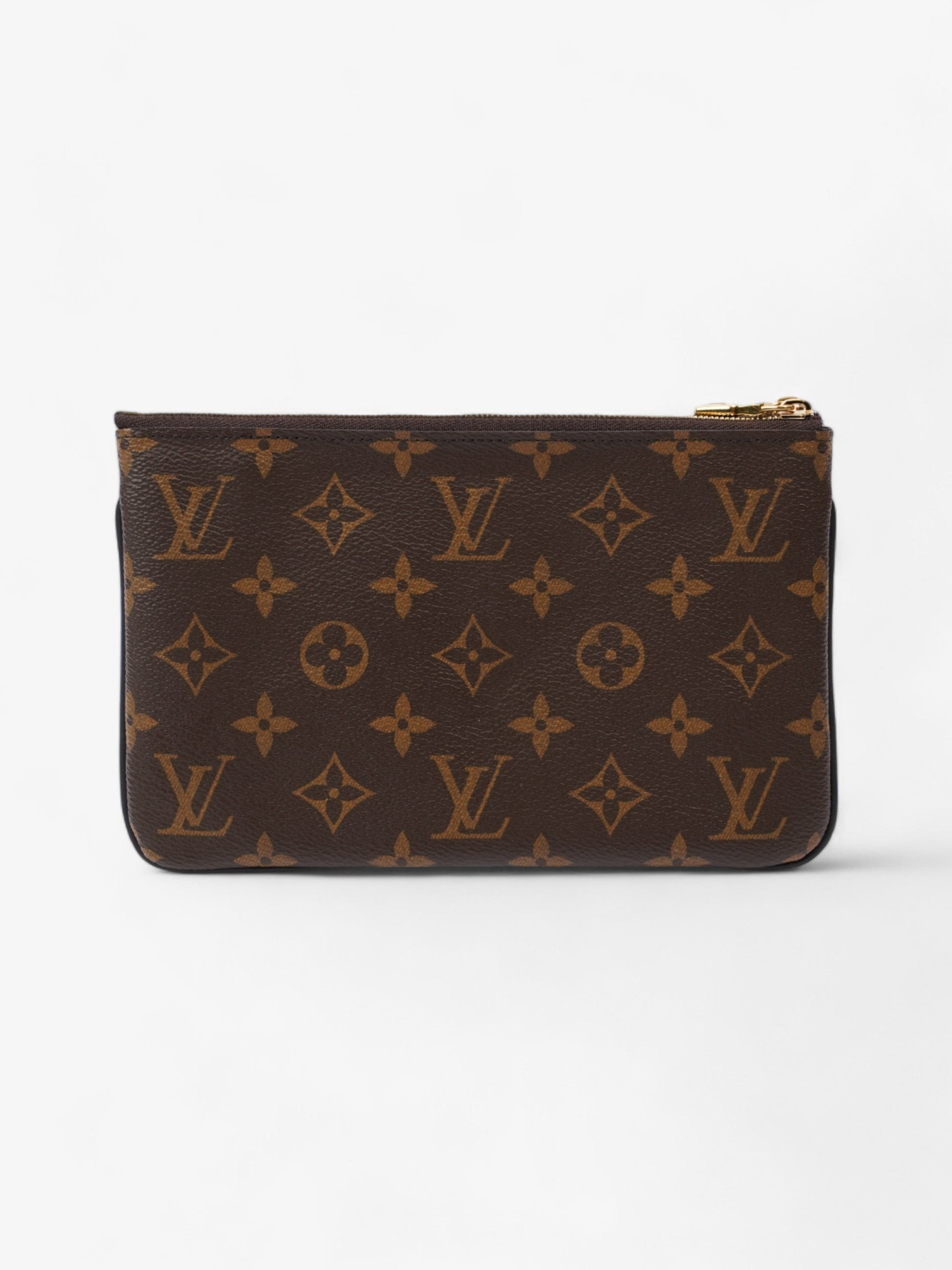 Louis Vuitton Double Zip Pochette Monogram Coated Canvas