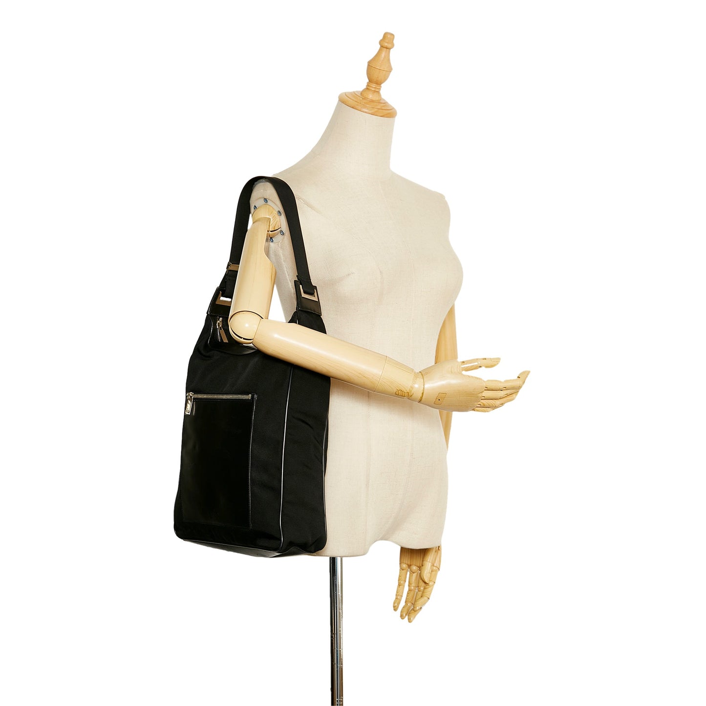 Gucci Leather Nylon Shoulder Bag Style 7