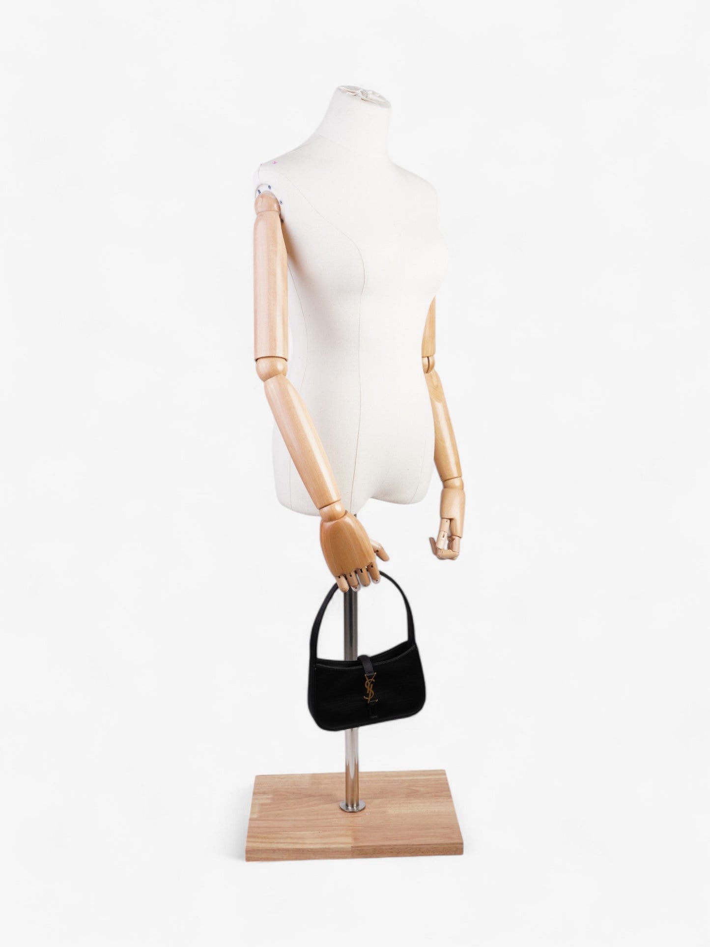 Saint Laurent Le 5 a 7 Black Satin Mini
