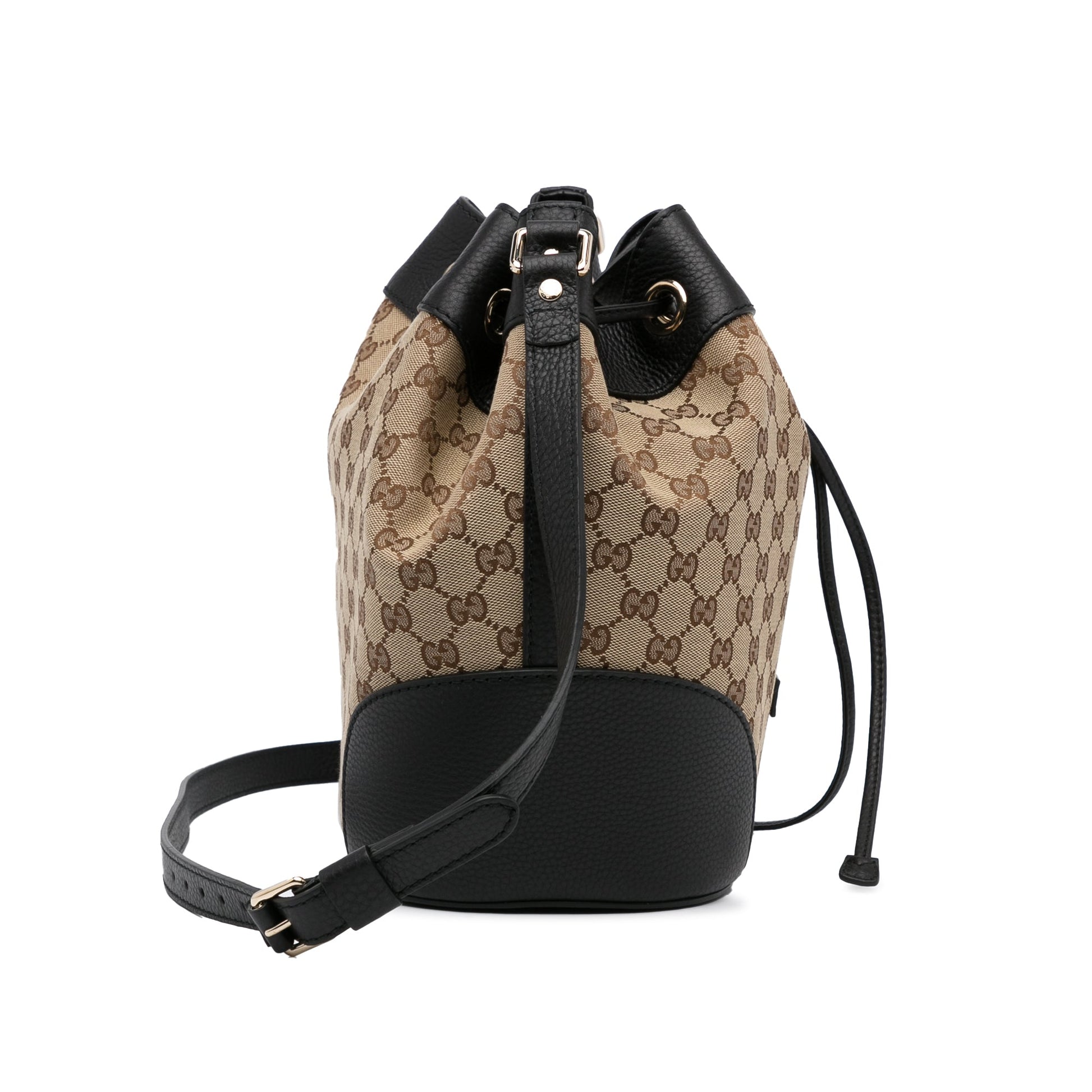 Gucci Brown Leather Canvas Crossbody Style 5