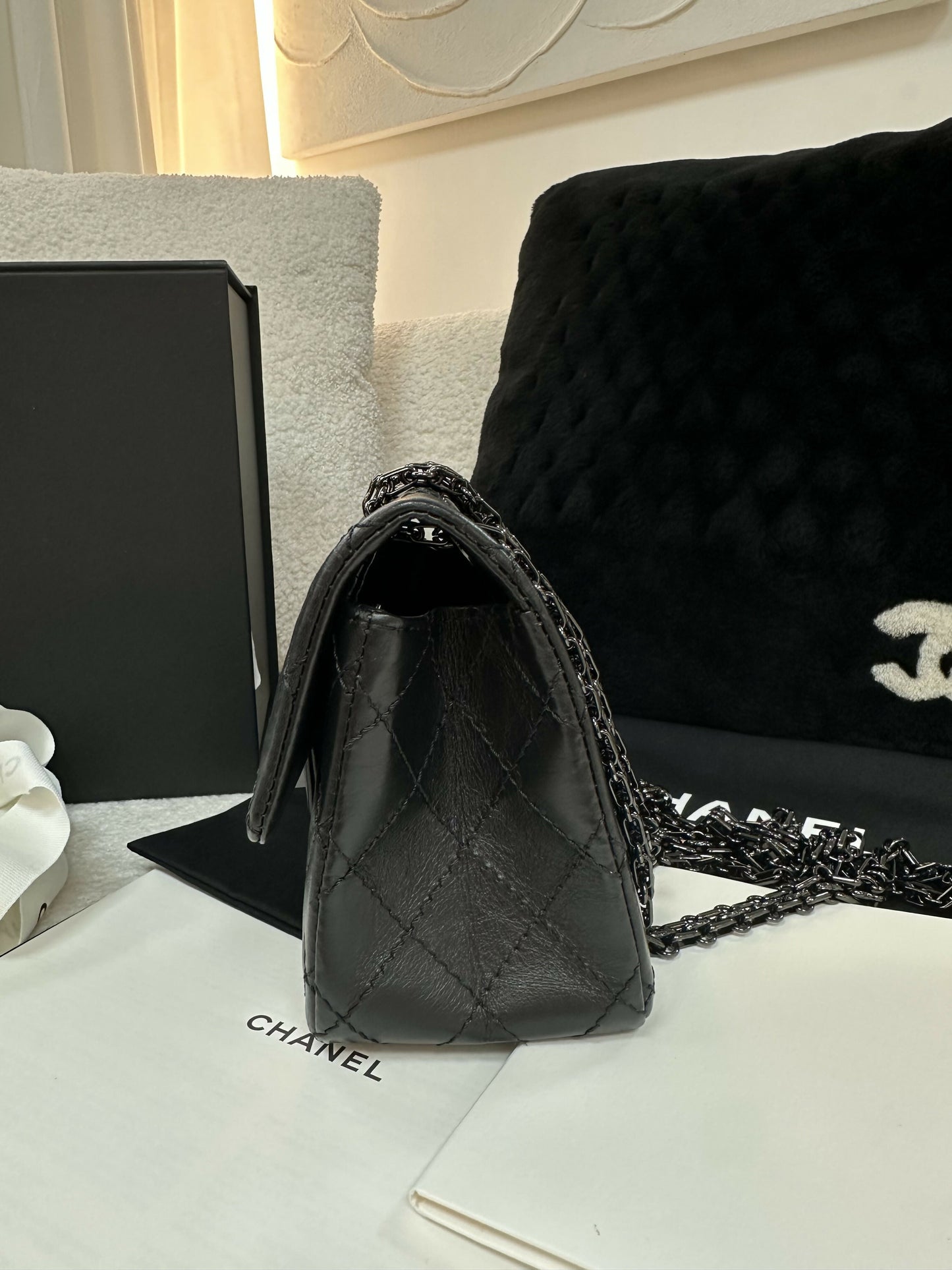 Chanel (21)2.55 Mini So Black Bag