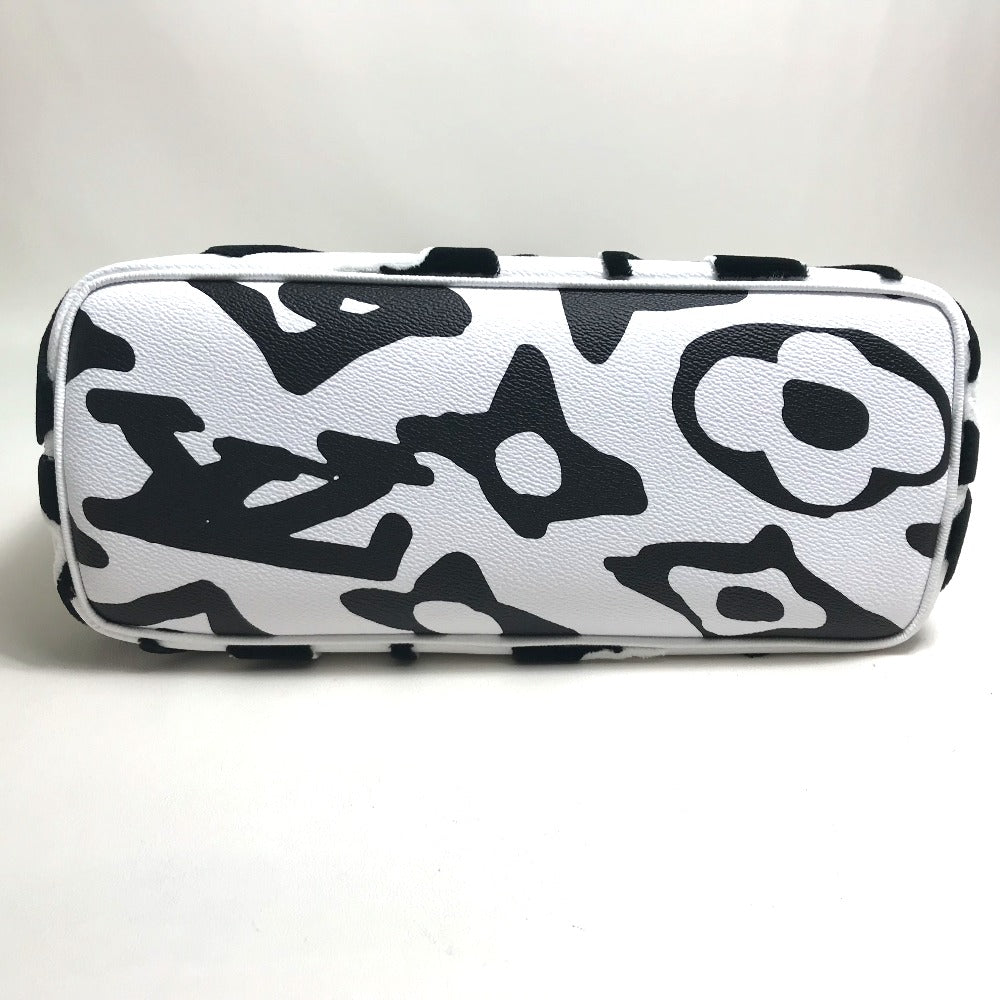 LOUIS VUITTON Tote Bag Coated canvas White / black Tufted monogram LVXUF Hippo