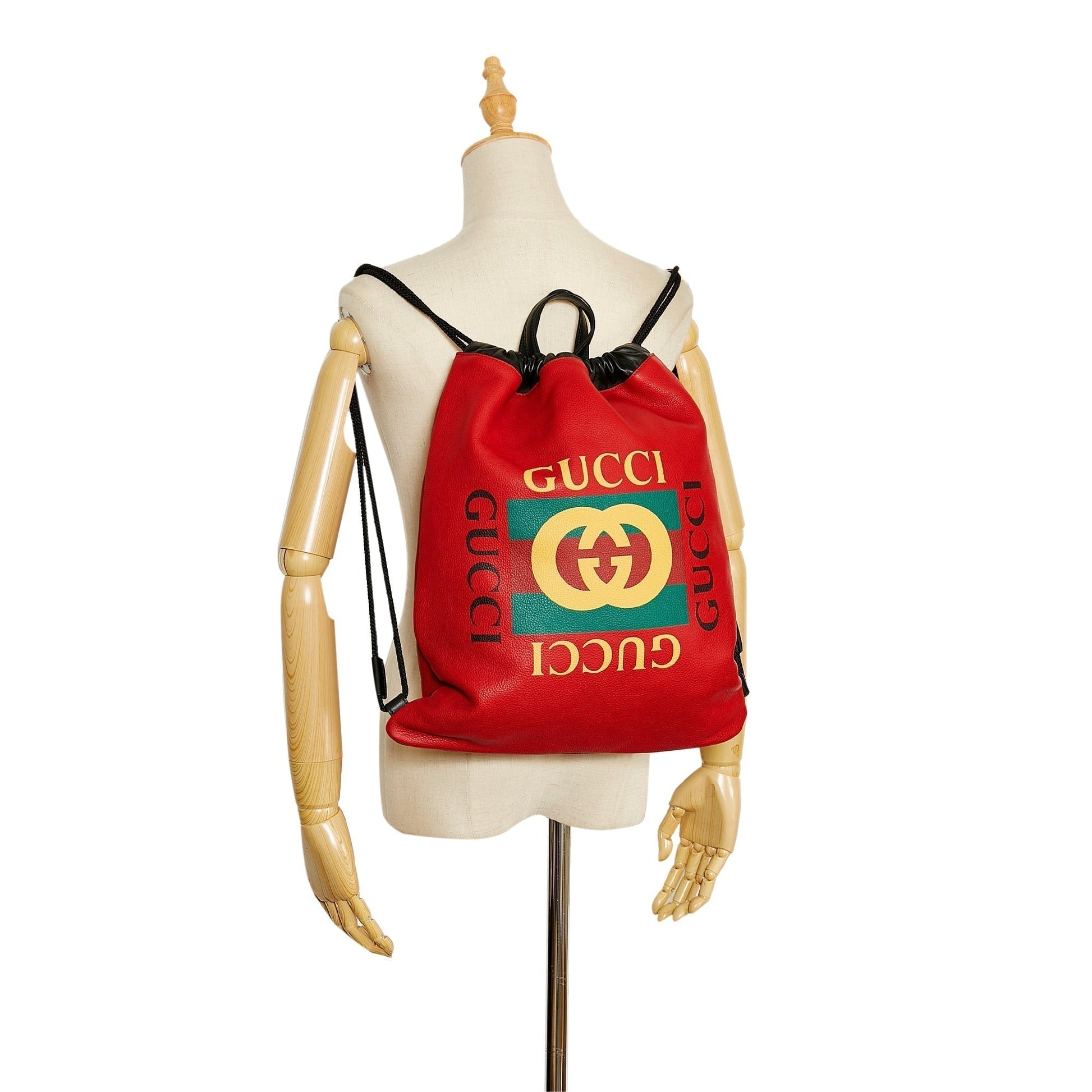 Gucci Leather Top Handle Backpack