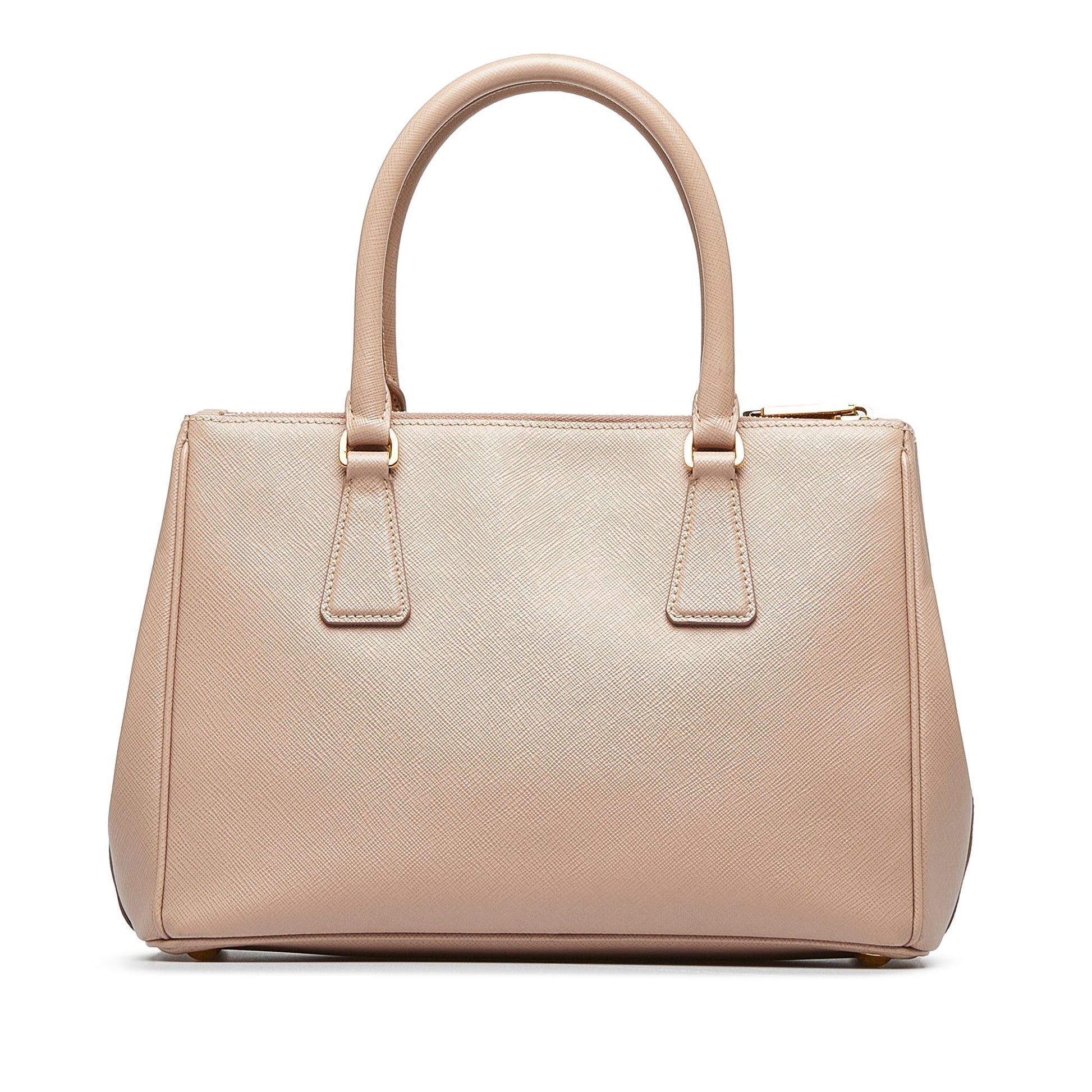Prada Double Zip Galleria Beige Saffiano Lux Luxury Handbag