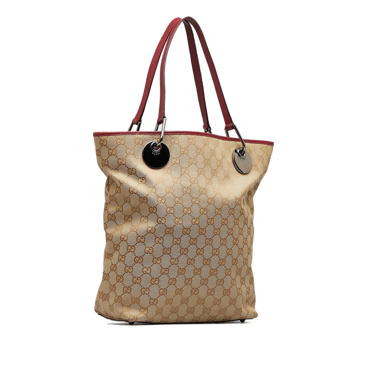 Gucci Tan Leather Canvas Tote Style 2
