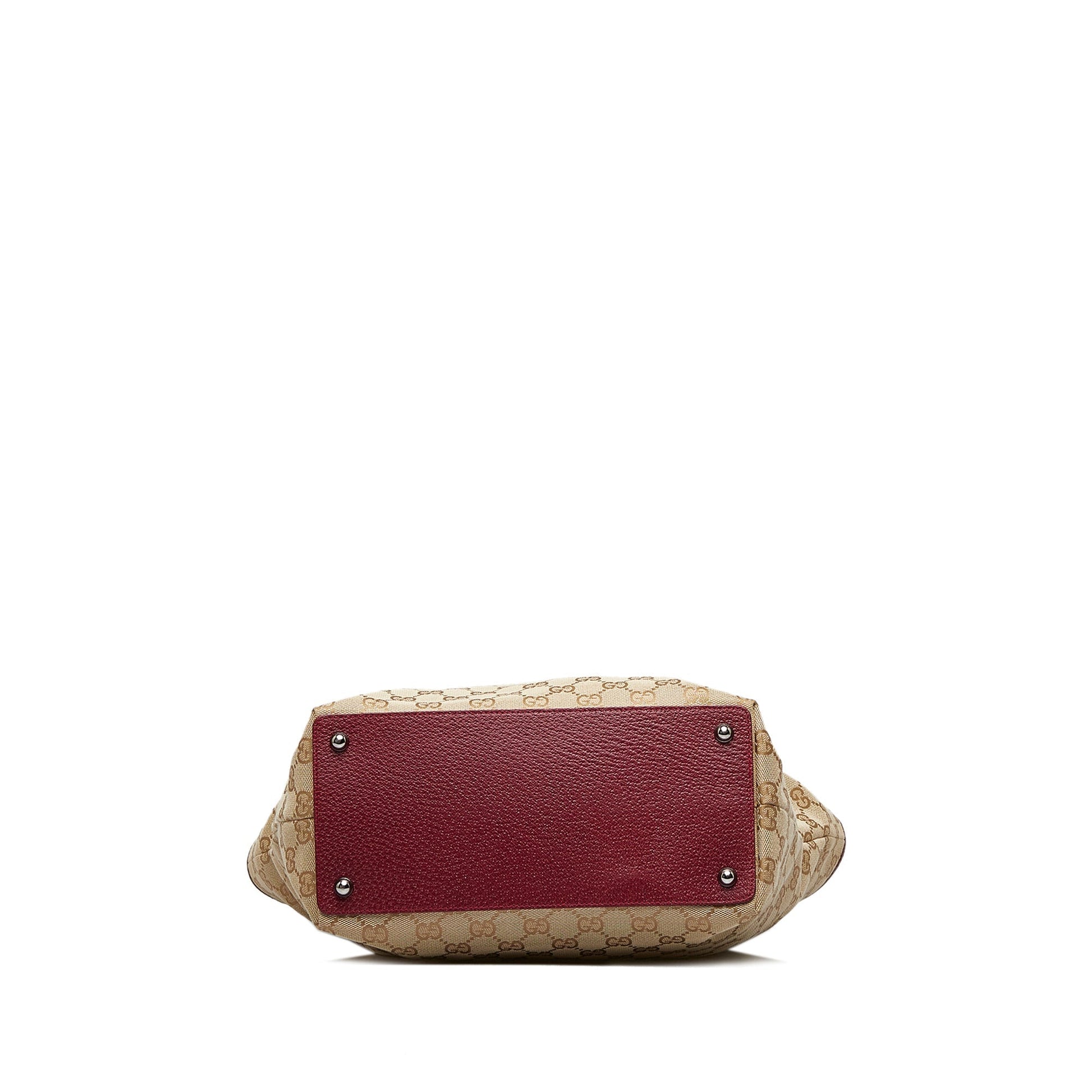 Gucci Tan Leather Canvas Tote Style 2