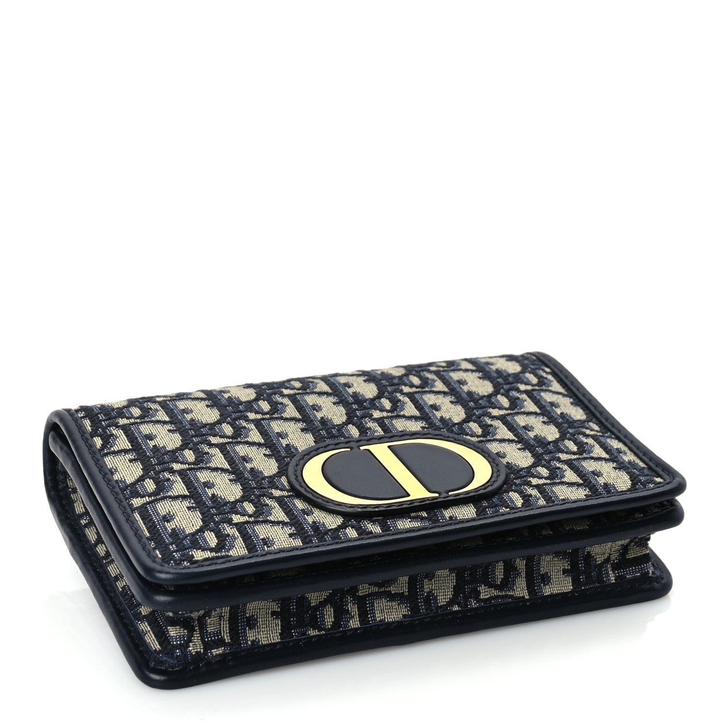 Christian Dior Oblique 30 Montaigne 2-In-1 Pouch Blue