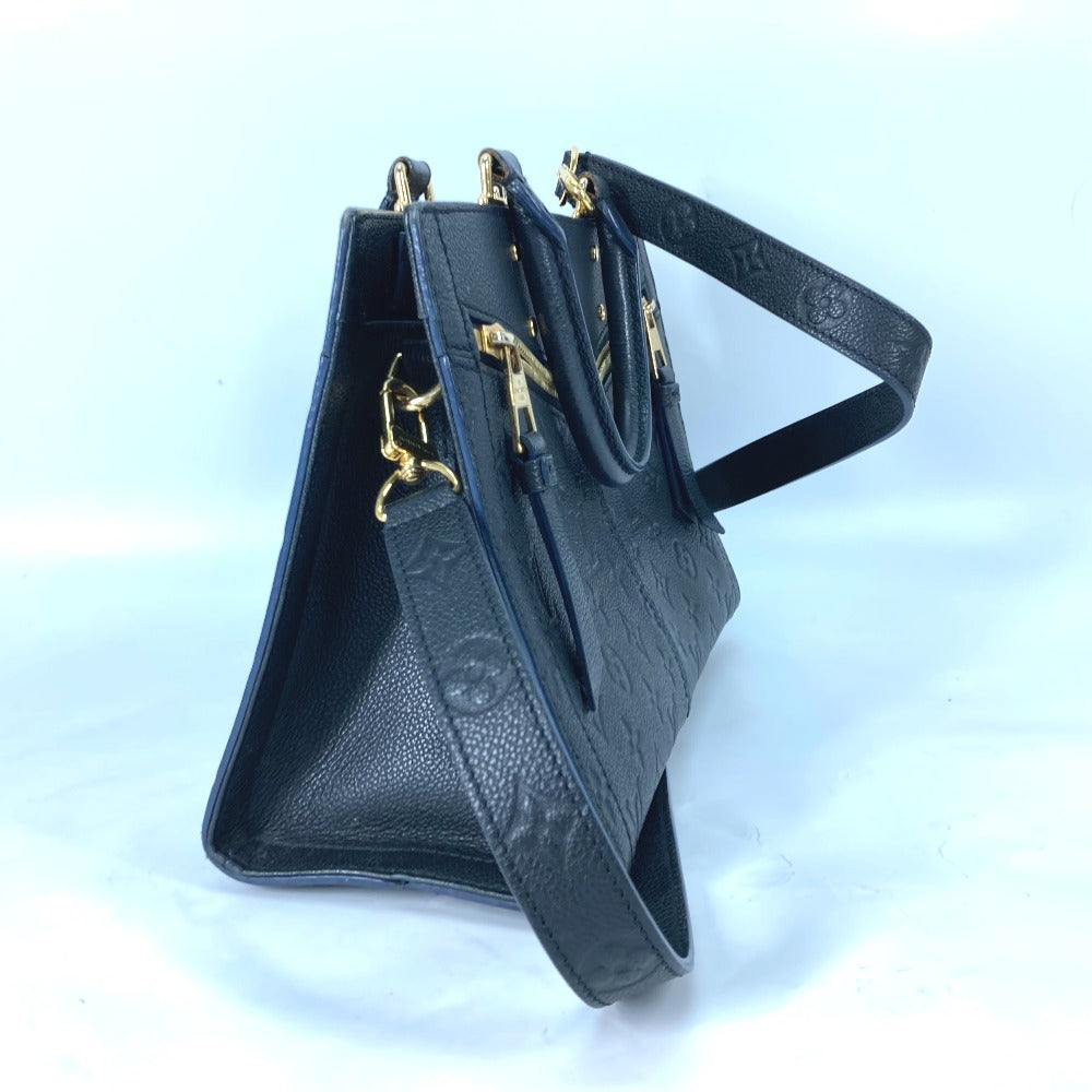 LOUIS VUITTON Handbag Monogram Ann Platt Leather Navy Monogram Ann Platt Three PM Women