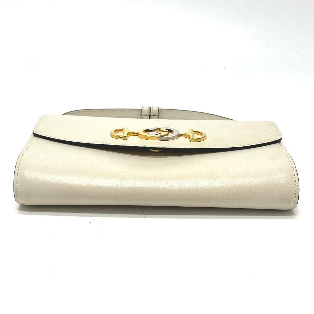 GUCCI Shoulder Bag 572375 leather off white Zumi bag Women