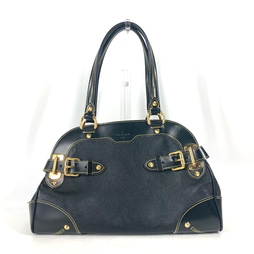 LOUIS VUITTON Handbag Suhari leather black Suhari studs Radiu Women