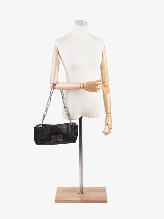 Chanel Mademoiselle Lock Flap Black Leather