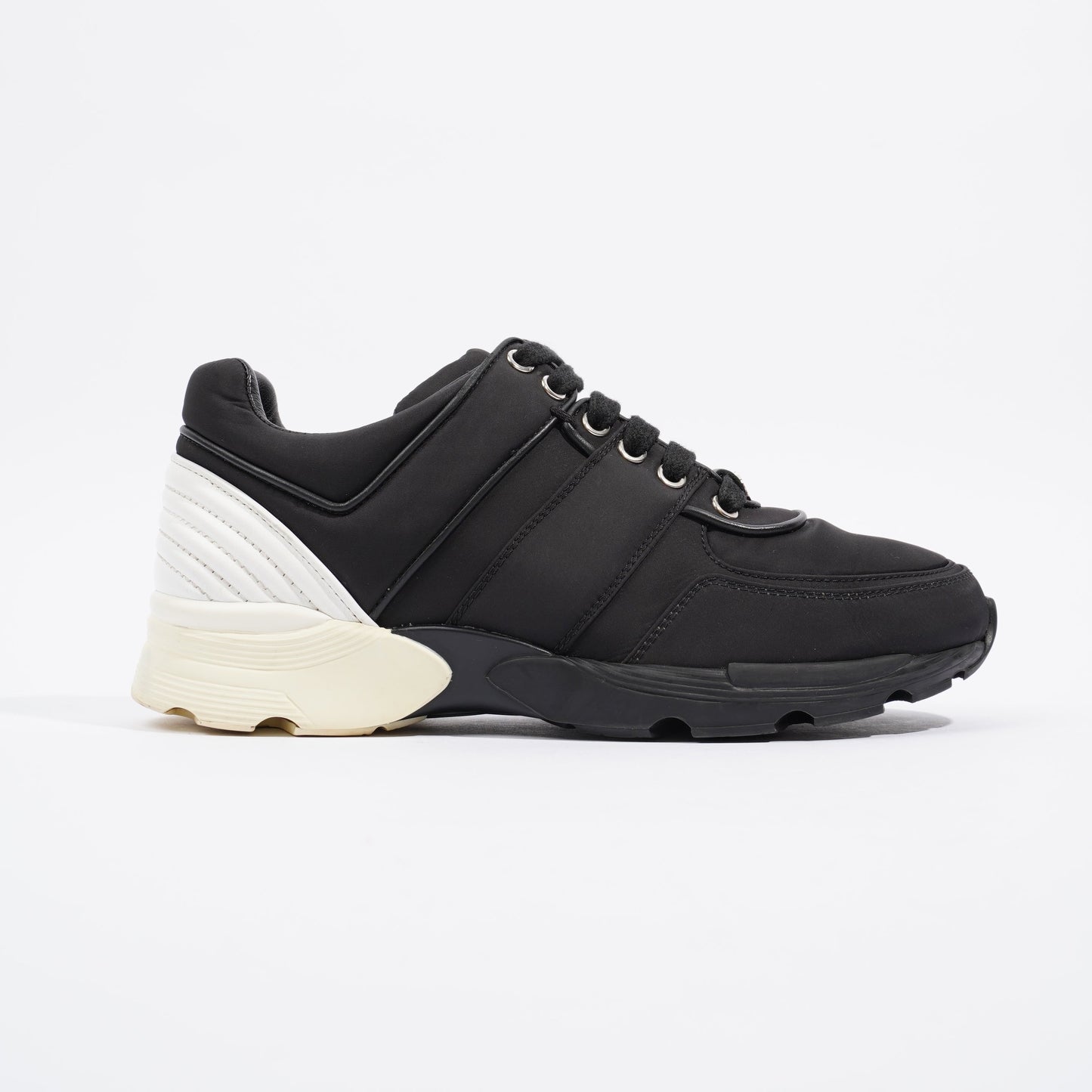 Chanel CC Logo Sneaker Black White Nylon EU 36.5 UK 3.5