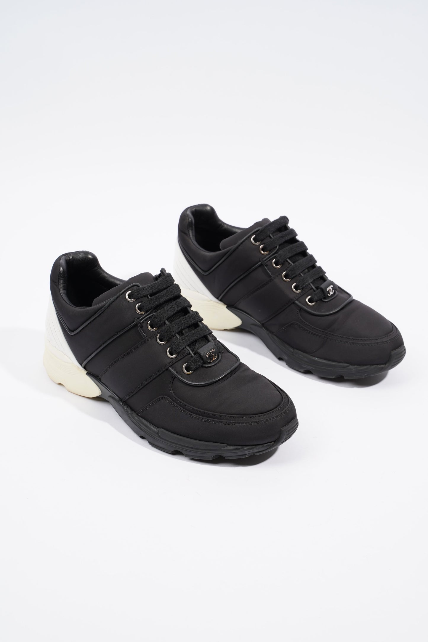 Chanel CC Logo Sneaker Black White Nylon EU 36.5 UK 3.5