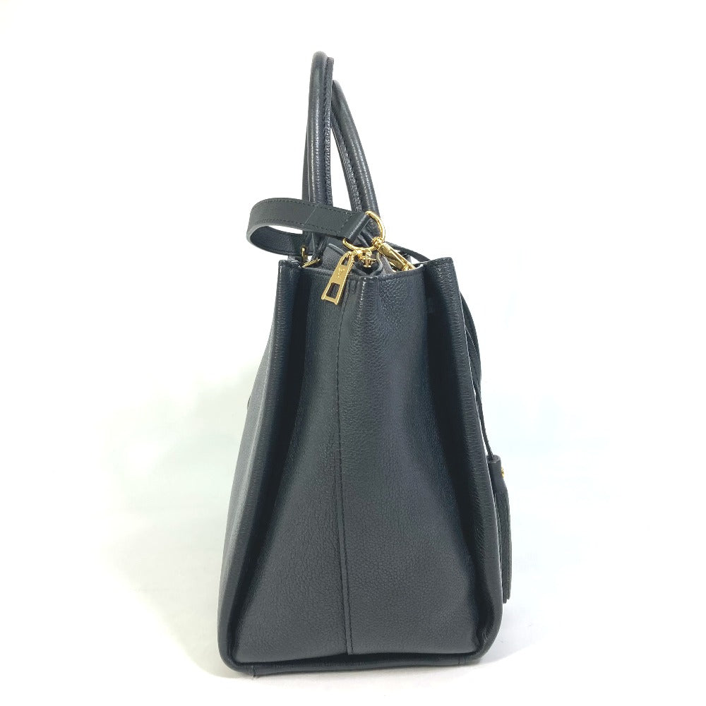 LOUIS VUITTON Tote Bag Calf leather black Rock meat Women