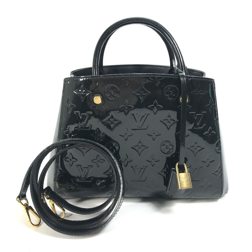 LOUIS VUITTON Handbag Monogram Vernis black Monogram Vernis Montaigne BB Women