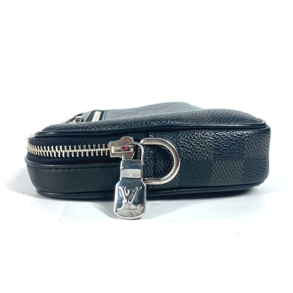 LOUIS VUITTON business bag N60182 Damier Grafitto Canvas black Damier Grafitte Alpha clutch unisex(Unisex)