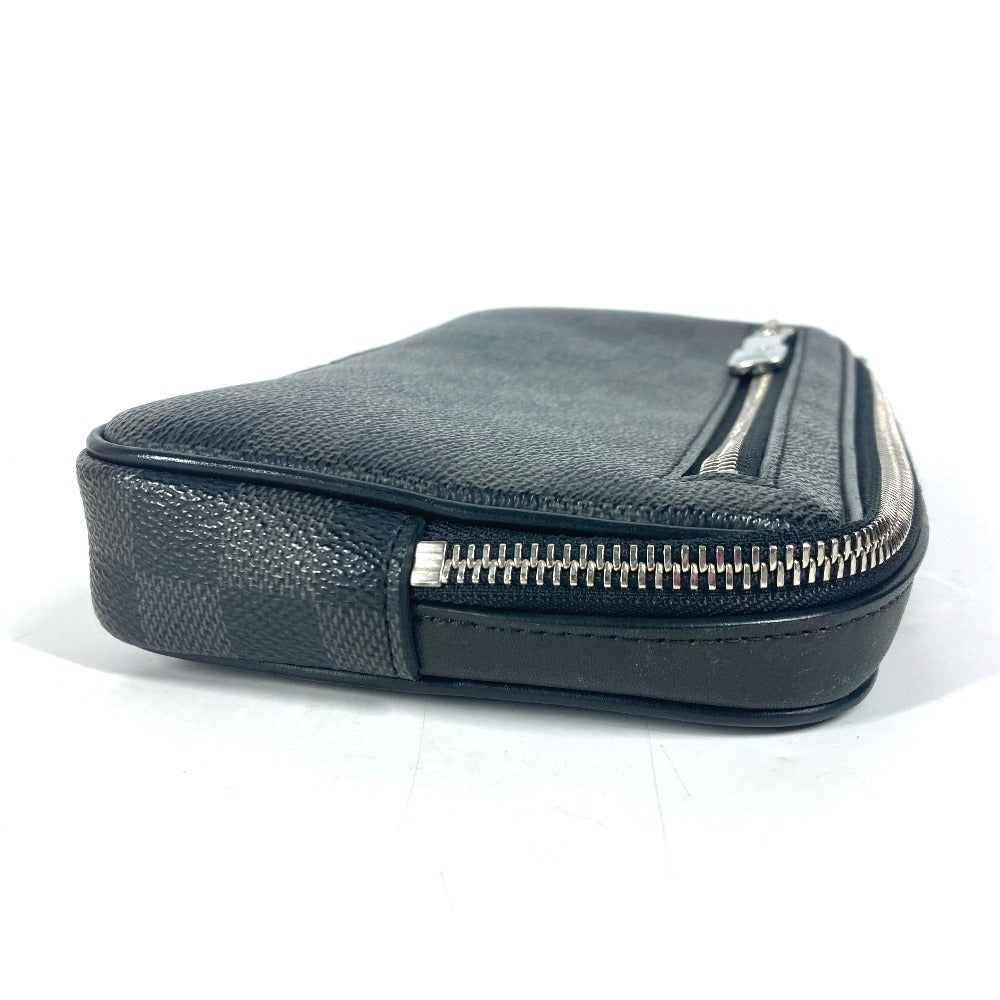 LOUIS VUITTON business bag N60182 Damier Grafitto Canvas black Damier Grafitte Alpha clutch unisex(Unisex)